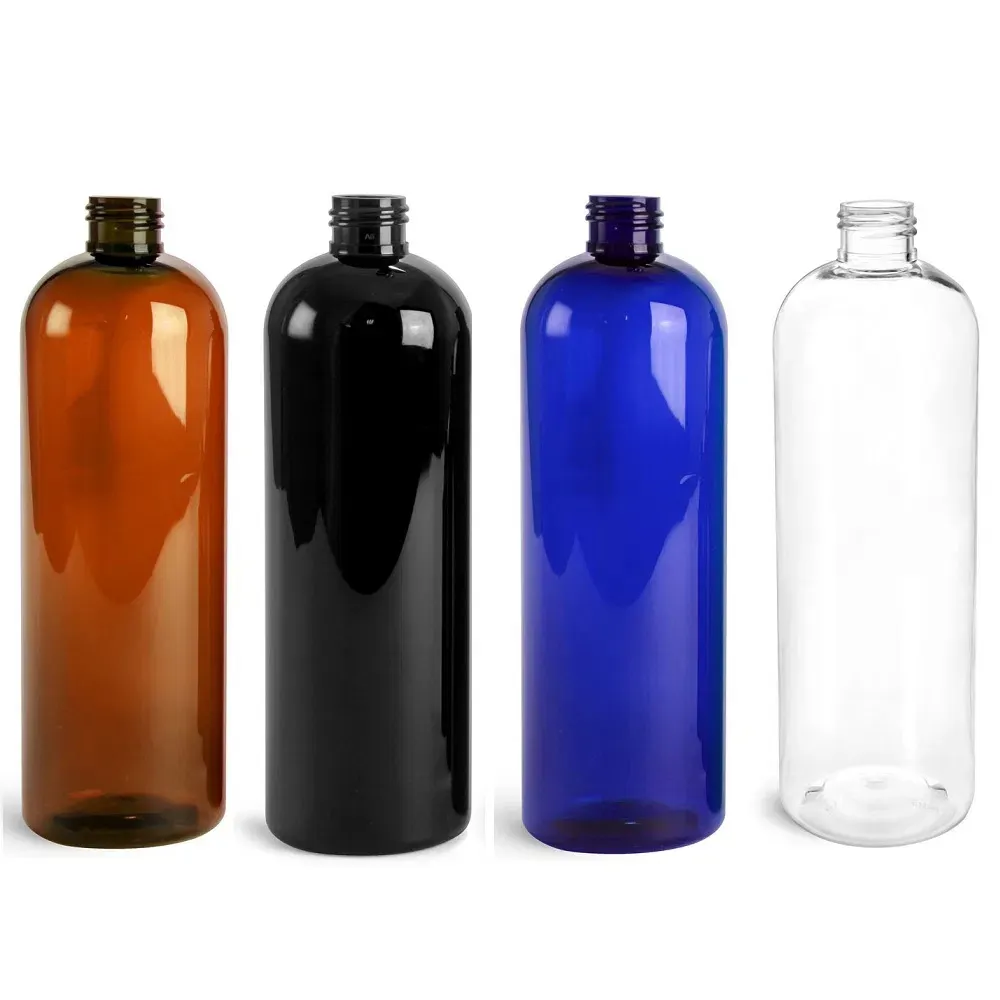 Kozmetik ambalaj üreticisi/toptan için 500 ML Cosmo yuvarlak renkli evcil hayvan şampuanı şişe