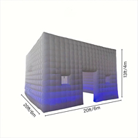 Tente de fête gonflable à LED, abri cubique, chapiteau avec éclairage pour événements, location commerciale, photomaton gonflable, lumière gonflable