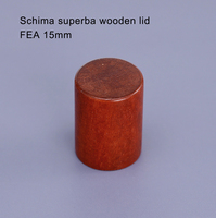 Venta al por mayor de madera real tapa de perfume forma cilíndrica tapa de botella de perfume de bambú tapa de madera negra para botella de perfume