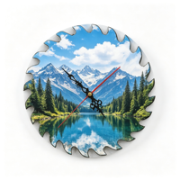 Horloge à sublimation en forme de lame de scie, Horloge murale vierge en MDF blanc, Horloge en bois personnalisable, Meilleures ventes au Canada
