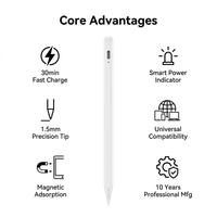 Lápiz Óptico Activo Universal T1 para iPad y Tabletas Android, Carga Rápida de 30 Minutos, Tipo-C Recargable, Lápiz Digital, Logotipo Personalizado OEM