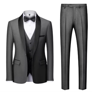 Traje de Novio de Tres Piezas <span class=keywords><strong>para</strong></span> <span class=keywords><strong>Hombre</strong></span>, Cuello en V, Cierre de Botón, Corte Entallado, Color Rojo <span class=keywords><strong>Vino</strong></span>, <span class=keywords><strong>para</strong></span> Padrino de Boda - Product Image 6