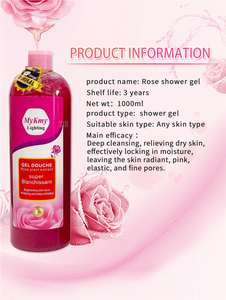 Prodotti cosmetici di bellezza rosa collagene esfoliante sbiancamento con profumo di lunga durata bagnoschiuma idratante Gel doccia - Product Image 3