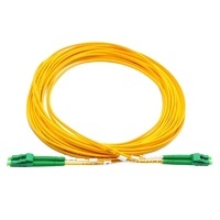 TAA kabel Patch serat optik 1m mikrofon Singlemode 9/125 mikrofon OS2 LC-LC APC Duplex 1.8mm OFNR Rated