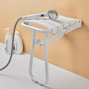 Yu Liang Bathroom Folding Wall Mounted <b>Shower</b> <b>Chair</b> Standard Size 300kg Load Capacity Antibacterial Anti Slip Minimalist Design - Product Image 2