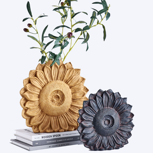 Jarrón nórdico de arte personalizado Deco Frosted Matte <span class=keywords><strong>Himawari</strong></span> en forma de jarrón de flores secas de cerámica para decoración de Hotel, hogar y oficina - Product Image 1