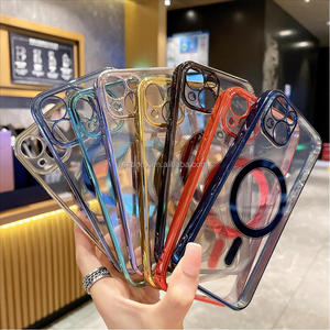 Custodia protettiva magnetica in TPU galvanica morbida magnetica per <span class=keywords><strong>iPhone</strong></span> <span class=keywords><strong>11</strong></span> 12 13 Pro max <span class=keywords><strong>protezione</strong></span> per fotocamera paraurti posteriore - Product Image 5