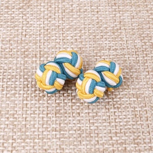 ファッションメンズシャツカフスボタンDIY編み込みワイヤーノットカフスボタンミックス3色チャイニーズノットカフスボタン - Product Image 5