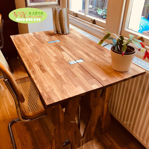 Custom Finger Joint Foldable Dining Table <strong>Oak</strong> Wooden <strong>Desk</strong> <strong>Top</strong> - Product Image 1