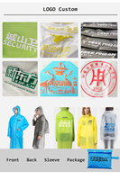 Imperméable de qualité supérieure, non jetable, pour adultes, unisexe, pour le camping et les voyages, taille extra large, imperméable, 0,15 mm EVA, avec logo personnalisé sur l'emballage