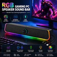 Speaker Gaming Desktop PC Berkabel 6W 2.0 USB Bertenaga, Hemat Biaya, Laris Manis, dengan Lampu LED RGB