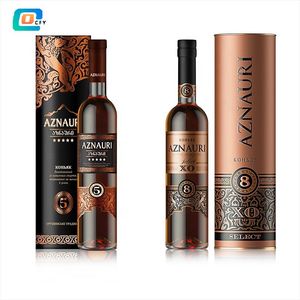 Hộp đựng rượu vang hình trụ cao cấp in màu chất lượng cao, ép kim vàng sang trọng, có nắp kim loại, dùng làm hộp quà tặng rượu whisky - Product Image 5