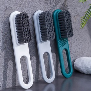 Shoe Brush Cleaning Tool Soft Nylon Bristles Gentle For Shoes Stain Remover 3 Pieces White Gray Teal - Product Image 1