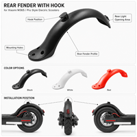 Guardabarros Trasero para Scooter Eléctrico con Gancho para Xiaomi M365 Pro, Piezas de Repuesto