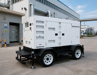 Groupe électrogène Cummins 135 kVA/108 kW silencieux, diesel, mobile, démarrage électrique, pour l'industrie, 110 V