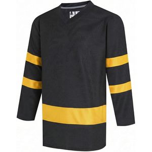 Maillot de hockey sur glace Dehancer vierge à manches longues et col en V unisexe pour entraînement sportif et matchs, haut d'équipe universitaire - Product Image 1