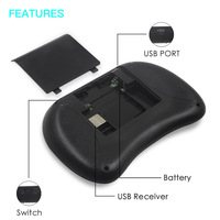 Rii i8 Mini 2.4G clavier sans fil pavé tactile couleur rétroéclairé souris Air rétroéclairé télécommande pour Android TV Box Smart TV PC