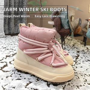 Botas de Esquí de Invierno de Alta Calidad, Diseño de Cordones, Forro Cálido, Unisex - Product Image 2