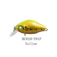Leurre 3D Lutac OEM de haute qualité avec yeux flottants en paillettes vertes, crochet VMC, peau réaliste, manivelle 40mm, 7g