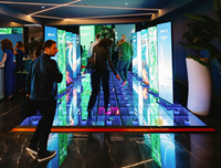 Dalles LED sensibles portables pour intérieur et extérieur, piste de danse LED pour boîte de nuit, scène de mariage magnétique, interactif, Pista De Baile