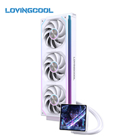 Refroidisseur liquide AIO LOVINGCOOL le plus populaire, silencieux, avec écran LCD de 4 pouces, 240 mm, 360 mm, roulement en céramique pour boîtier de PC de bureau