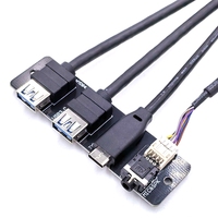Placa Base para Computadora Maoye MYD7523 de Fábrica, Cable USB 3.0+USB-C+Puertos de Audio HD, Placa I/O de PVC de 60cm, Carga Rápida de 3A, en Stock