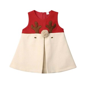 Boutique di moda autunno rosso alce natale bambini piccoli vestiti invernali per ragazze si vestono - Product Image 1