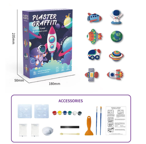 Ensemble de peintures en plâtre 3D créatives à faire soi-même, figurines colorées pour enfants, jouets de <span class=keywords><strong>dessin</strong></span> pour la peinture artistique - Product Image 2