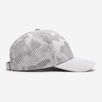 Casquette de baseball imperméable à 6 panneaux avec logo personnalisé en vinyle T&L, style Techwear Performance, Gorras Camouflage Mesh réglable, vente en gros