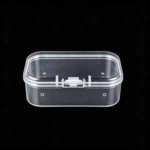 Transparent Mini Storage Box 5.1x3.7x1.5cm PP Plastic With Lid For Jewelry Earring Dental Floss Desktop Organizer - Product Image 1