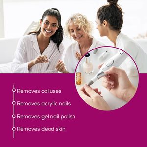 Kit de perceuse à ongles électrique <span class=keywords><strong>Beurer</strong></span> MP42 7-en-1 avec embouts en acier inoxydable, lumière LED et étui de rangement pour <span class=keywords><strong>manucure</strong></span> et pédicure - Product Image 3