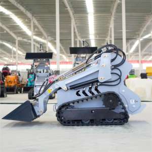 أرخص مركبة تحميل صغيرة لودر بإدارة انزلاقية EPA EURO5 مركبة صغيرة لودر بإدارة انزلاقية مسارها مع مطرقة ودلو ومطحنة - Product Image 5