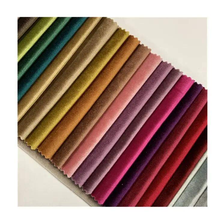 260gsm Cổ Phiếu Dệt Polyester Shiny Ý Velvet Sofa Bọc Vải Cho Đồ Nội Thất