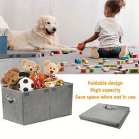 Boîte de rangement en tissu gris robuste et pliable sur mesure pour enfants