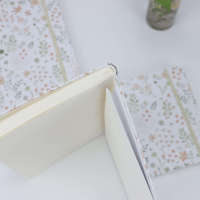 Carnet de notes A5 élégant à fleurs roses avec logo personnalisé, couverture rigide, ligné, avec bande élastique, pour filles, papeterie esthétique