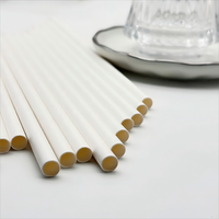 Pailles en papier jetables de qualité alimentaire populaires pour les tasses à café et les bouteilles d'eau Pailles à boire jetables en papier