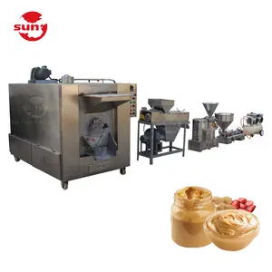 Ligne de processus de beurre de cacahuètes de petite capacité, machine de fabrication de beurre de cacahuètes, machine de broyage de pâte d'amandes de sésame