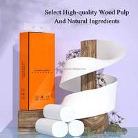 Vente en gros pas cher 5 plis rouleau de papier toilette biodégradable pâte de bois vierge sans noyau échantillon gratuit