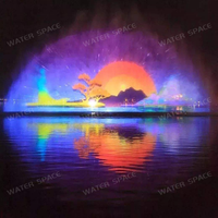 Équipement de spectacle aquatique personnalisé pour lagoons : Écran flottant, Fontaine dansante, Projection holographique 7D, Laser et Lumières LED colorées