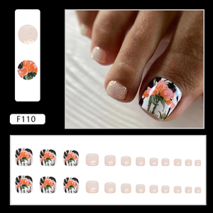 24 <span class=keywords><strong>Uñas</strong></span> Postizas Acrílicas, Puntas Brillantes de Moda, <span class=keywords><strong>Uñas</strong></span> Decorativas <span class=keywords><strong>para</strong></span> Pies, Herramientas de Diamantes <span class=keywords><strong>para</strong></span> <span class=keywords><strong>Uñas</strong></span> de los Pies - Product Image 6