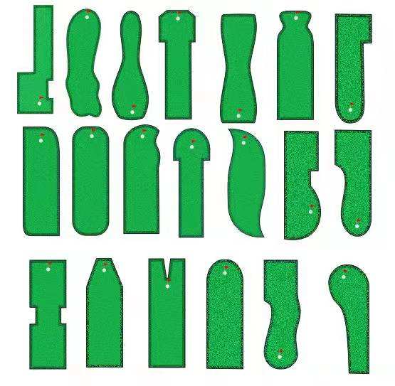 Golf putting herbe verte