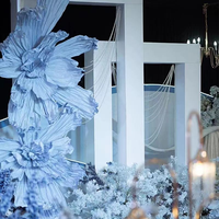 Y810 Installations de fleurs de mariage géantes, pétales de papier en forme, décors de scène de photographie de fenêtre de mariage