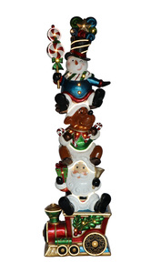 Père Noël/renne/bonhomme de neige superposés avec 19 lumières et 15 bandes lumineuses - Product Image 2