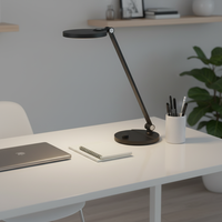 Lampe de bureau LED électrique flexible en ABS, à intensité variable en continu, simple, protectrice des yeux, contemporaine, 3 modes de température de couleur