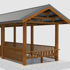 Outdoor Nieuwe Chinese Stijl Aluminium Paviljoen Voor Binnenplaats & Villa Voor Galerij Display