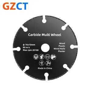 Carbide Cutting Disc 3" 76mm Disc Dry Cutting Circular Saw Blade Diamond Angle Grinder Saw Blade For Wood/Plastic/Plaster/Steel