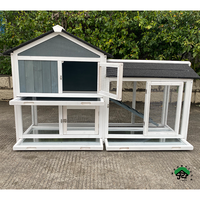 Design de luxe Grand abri en bois Maison pour petits animaux Chalet Clapier à lapins en bois