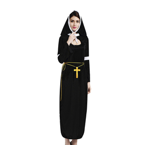 <span class=keywords><strong>Costumi</strong></span> di Alta Qualità per Donne Adulte, Mantello per Feste di Halloween, Velo da Suora, Croce Cristiana, Design da Pastore, in Poliestere - Product Image 2