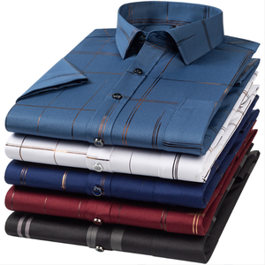 Chemises Habillées Décontractées <span class=keywords><strong>Homme</strong></span> à Manches Courtes Brillantes Infroissables pour Affaires - Product Image 1