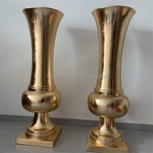 Jarrón de oro alto de alta calidad, centros de mesa grandes para bodas, centros de mesa florales, jarrones dorados para decoraciones de boda, venta al por mayor - Product Image 2